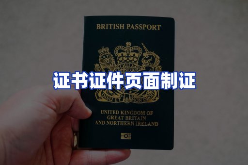 证书证件页面制证
